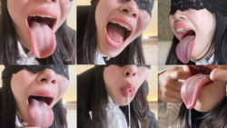 【舌観察動画】いつでも顔舐めしてくれるデカ舌女子大生③